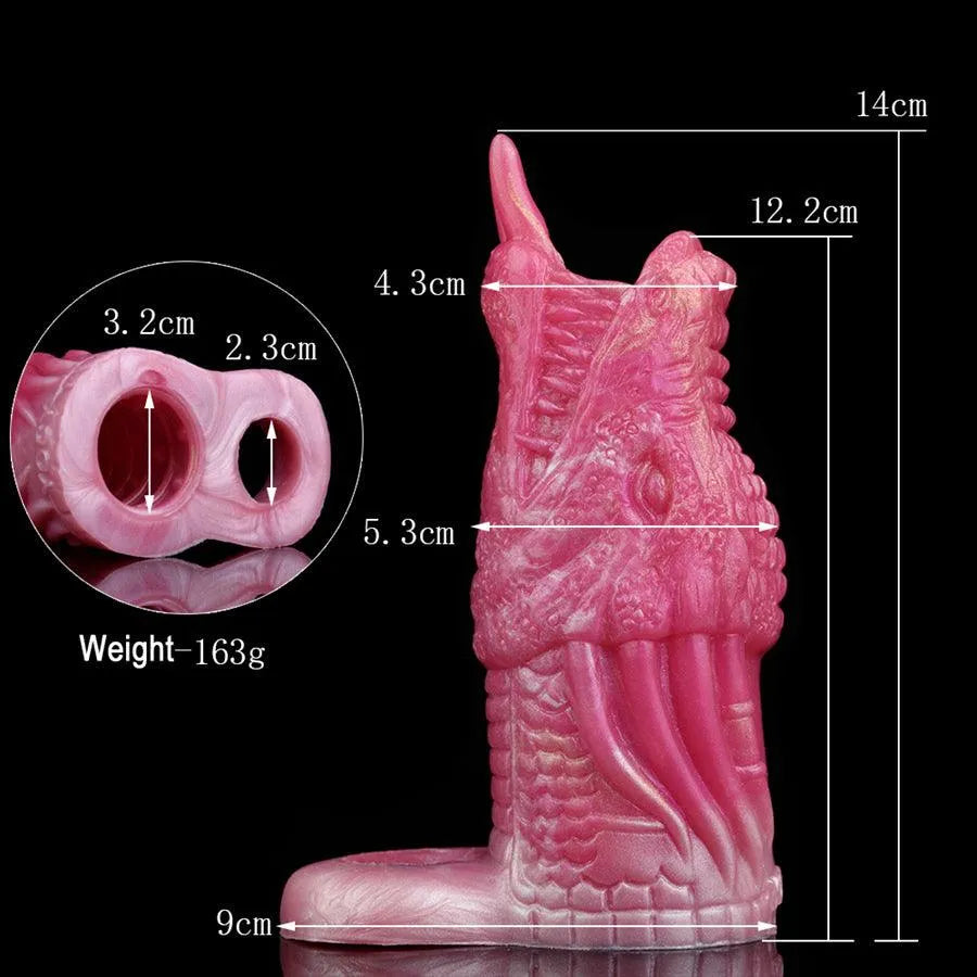 Pink Dragon Silicone Penis Girth Sleeve