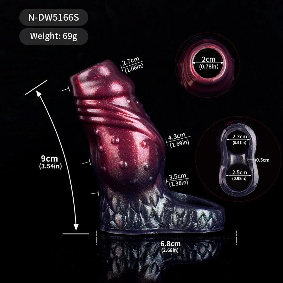 Silicone Dot Raised Opening Penis Sleeve