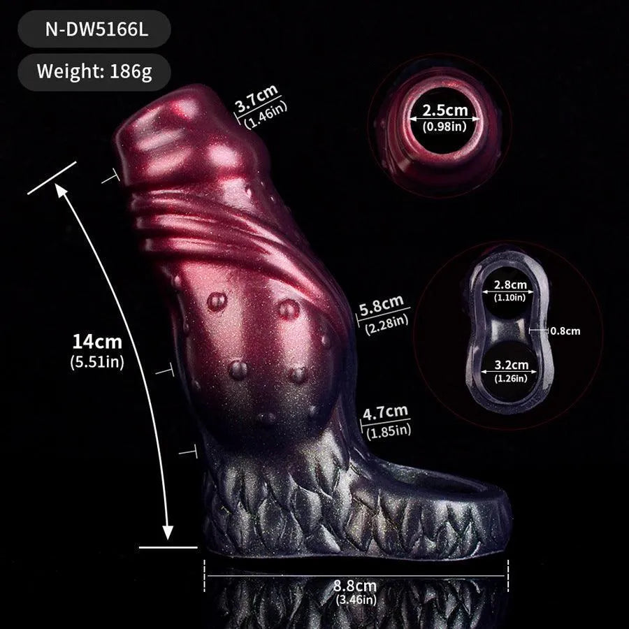 Silicone Dot Raised Opening Penis Sleeve