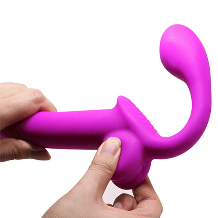 Purple Silicone Squirting Strapless Dildo