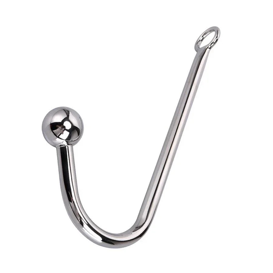 Stainless Steel Anal Hook with Metal Ball