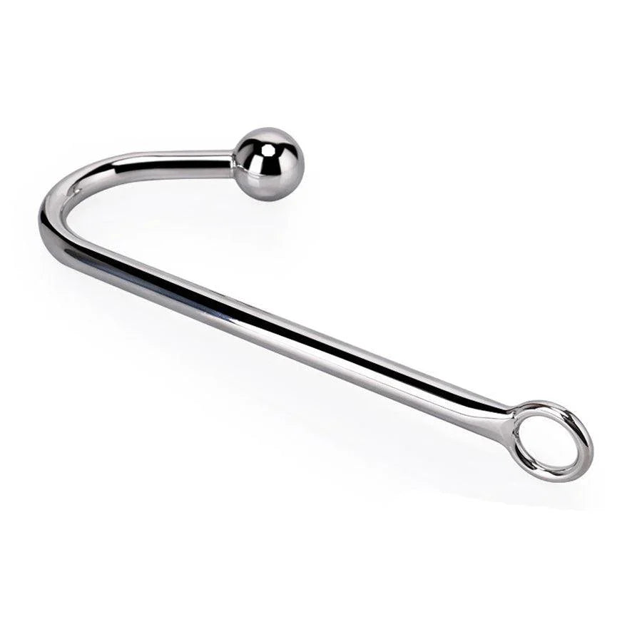 Stainless Steel Anal Hook with Metal Ball