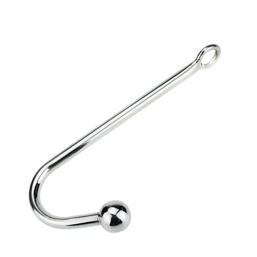 Stainless Steel Anal Hook with Metal Ball