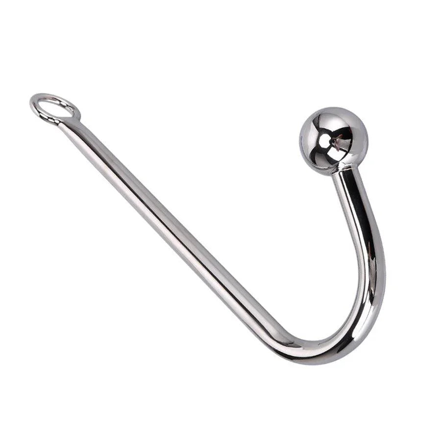 Stainless Steel Anal Hook with Metal Ball