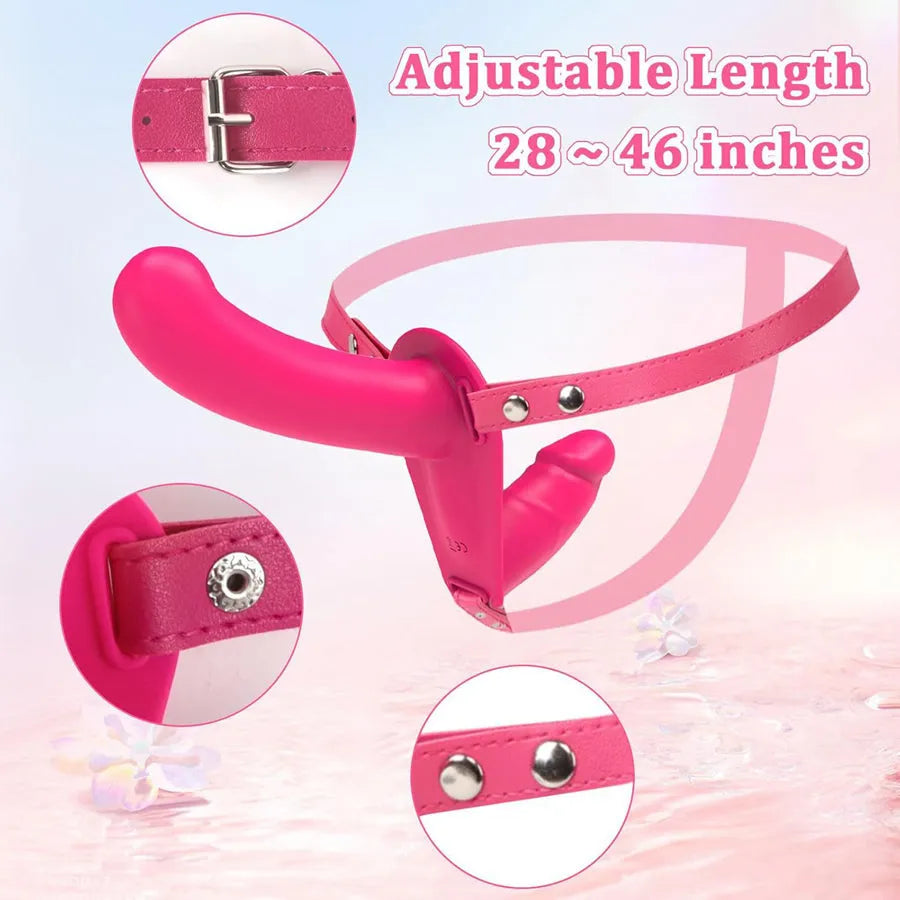 Small Strapless Vibrating Strap on Dildo