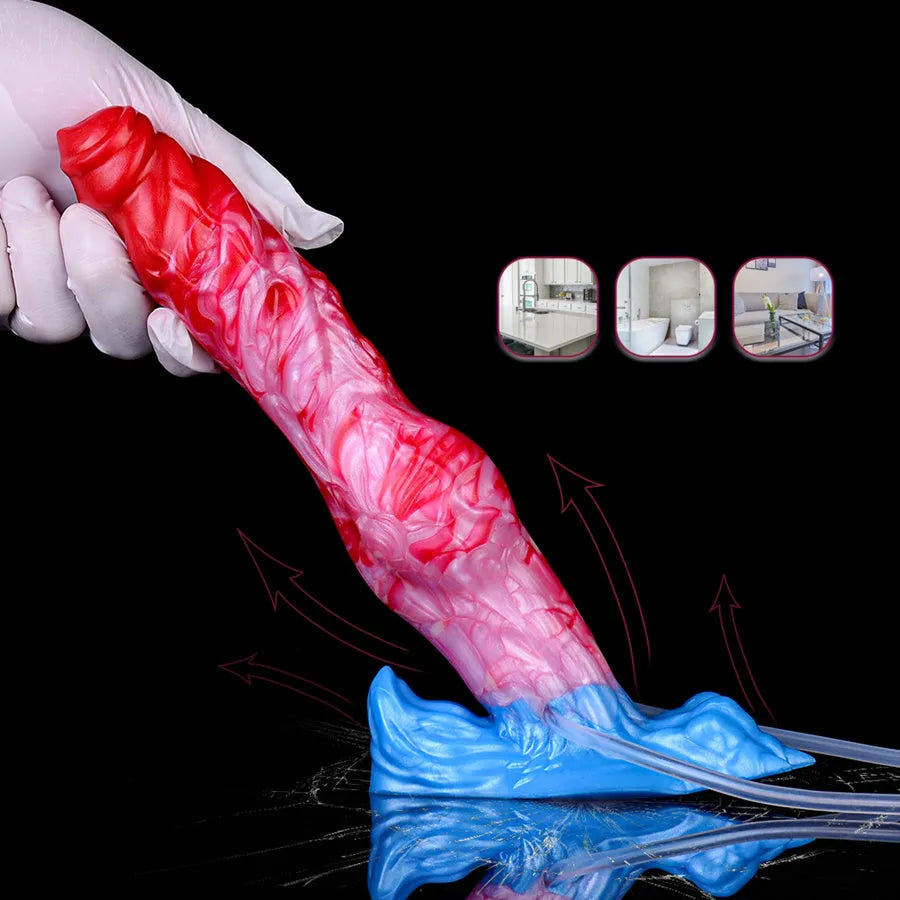 8 Inch Inflatable Knot Dog Squirting Dildo