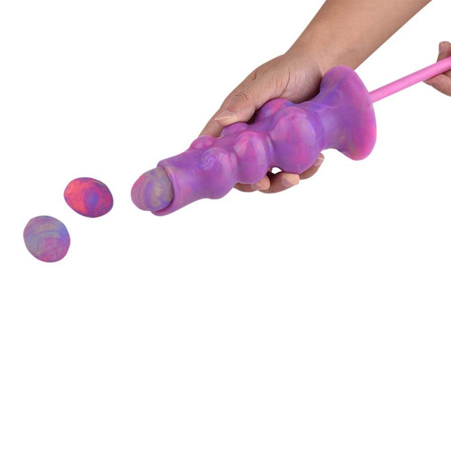 Purple Luminous Egg Silicone Ovipositor Dildo