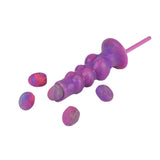 Load image into Gallery viewer, Purple Luminous Egg Silicone Ovipositor Dildo