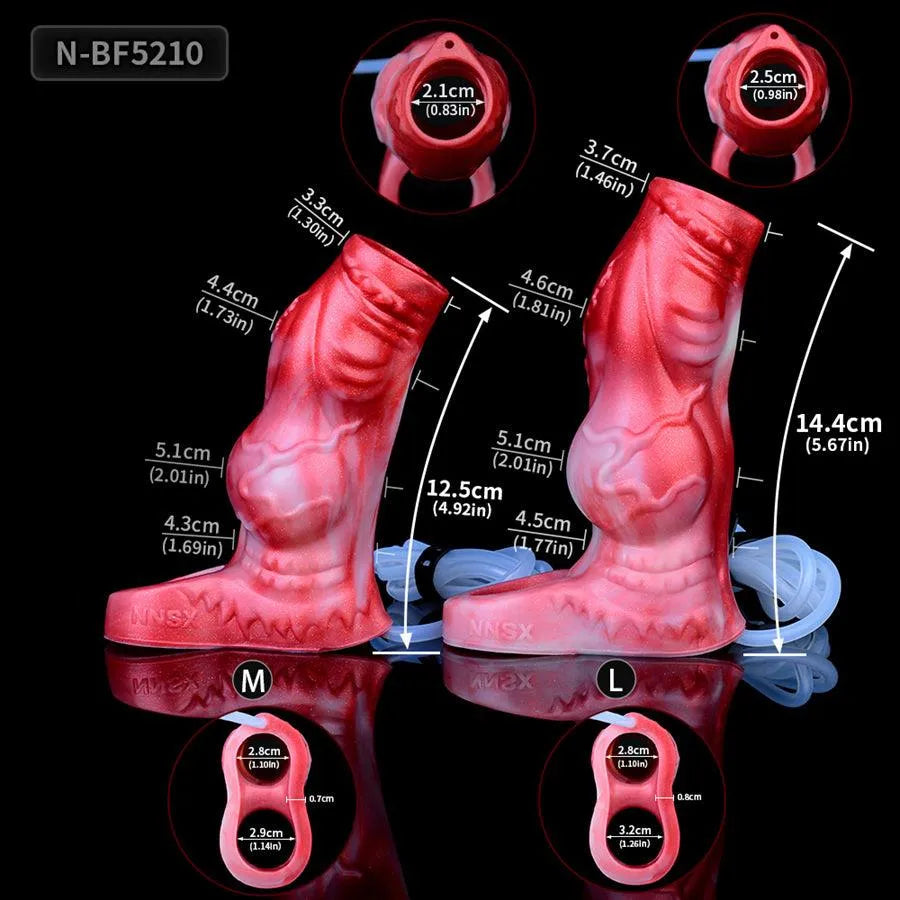 Silicone Squirting Internal Ribbed Penis Sleeve