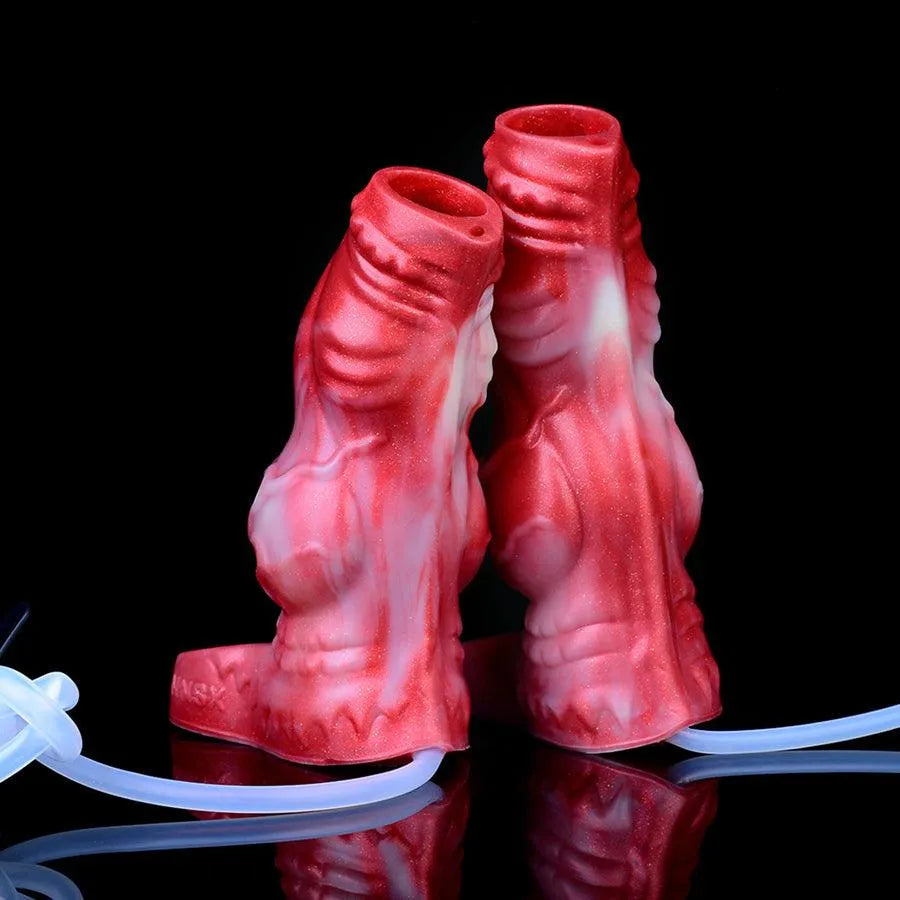 Silicone Squirting Internal Ribbed Penis Sleeve