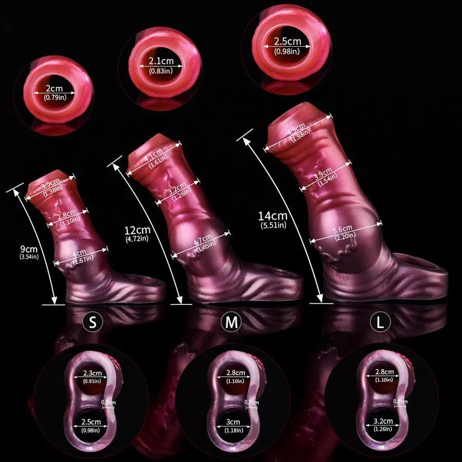 Silicone Opening Simulation Horse Cock Sleeve
