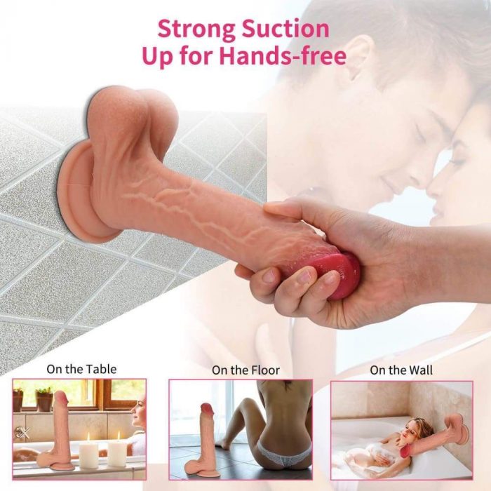 Dual Density Silicone Suction Cup Realistic Dildo