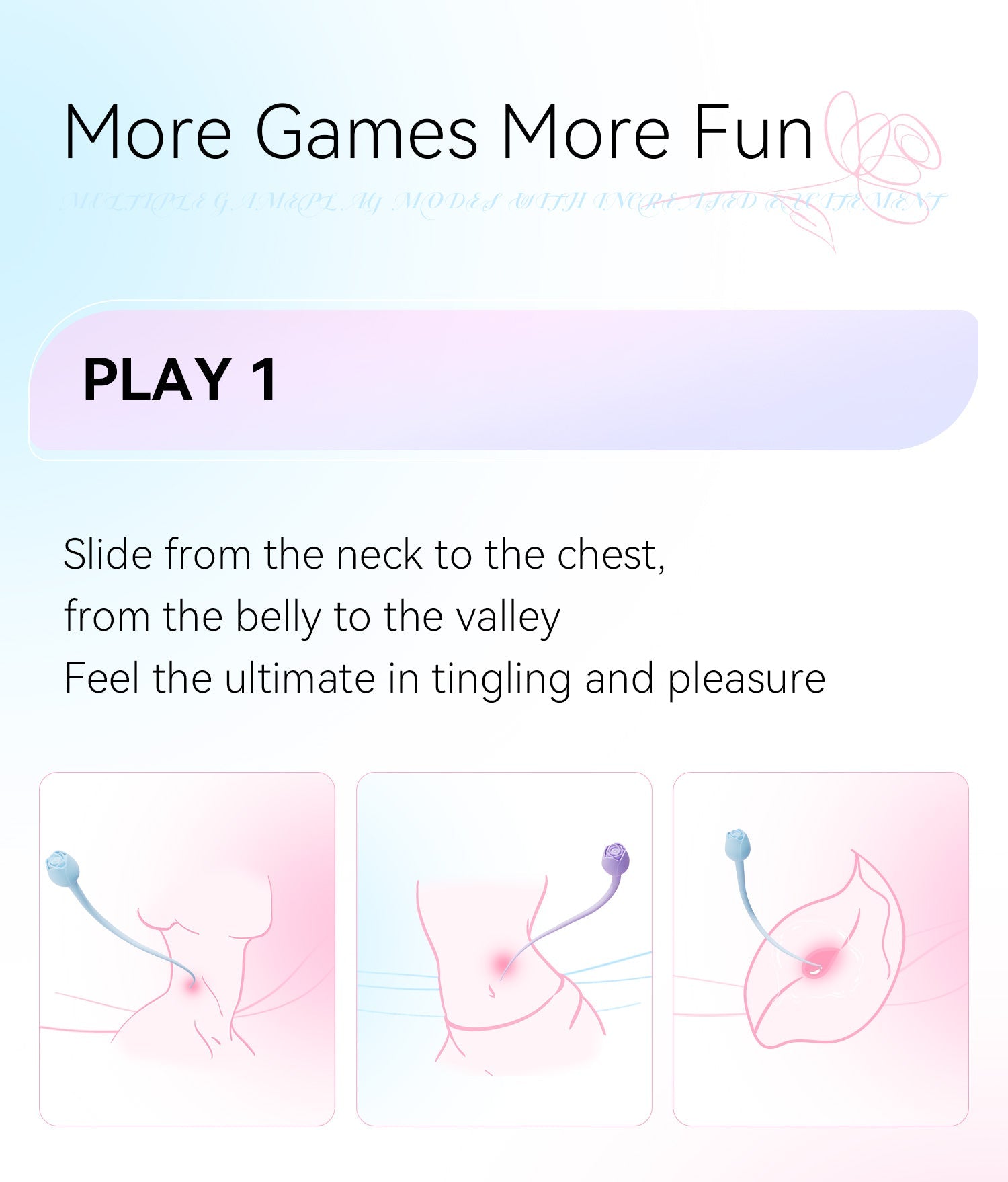 10 Frequency Vibration Couple Rose Toy