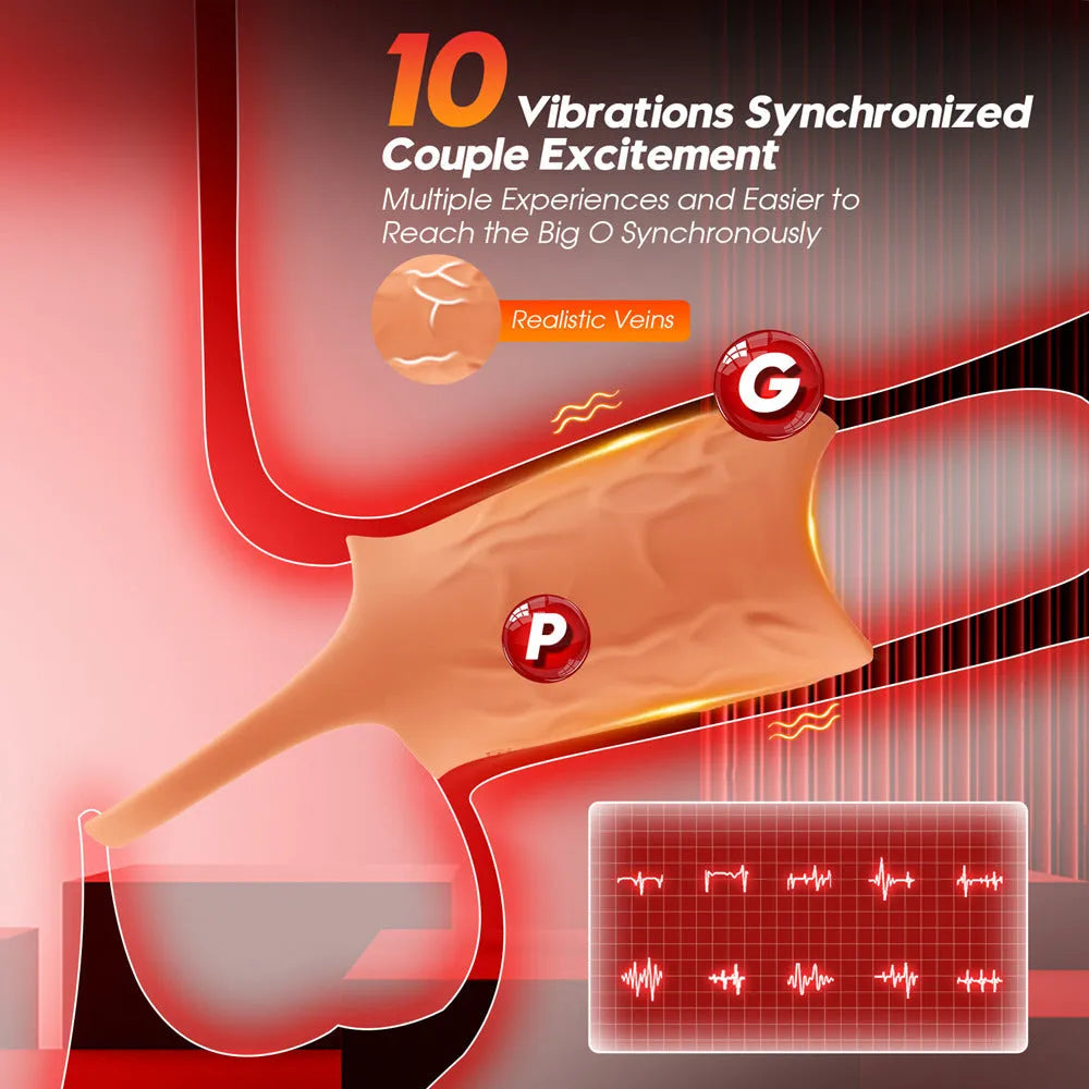 3.8 Inch Male Opening Vibrating Penis Sleeve