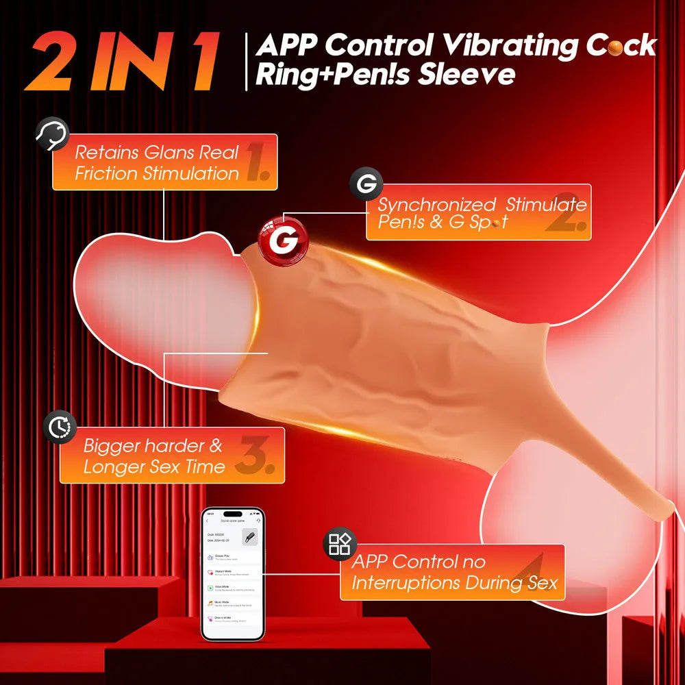 3.8 Inch Male Opening Vibrating Penis Sleeve