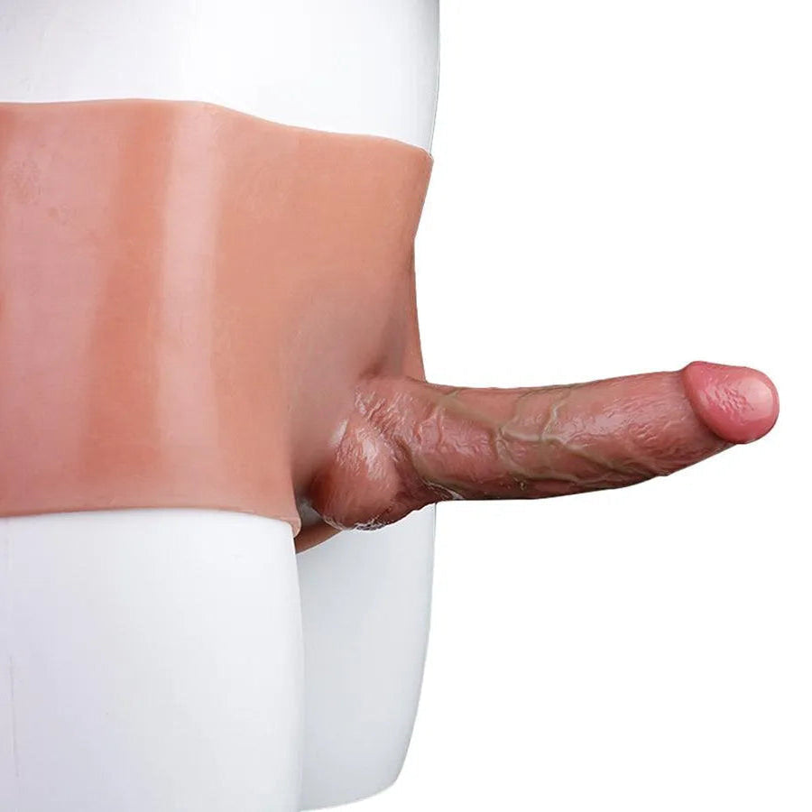 7 Inch Silicone Realistic Hollow Dildo Panties