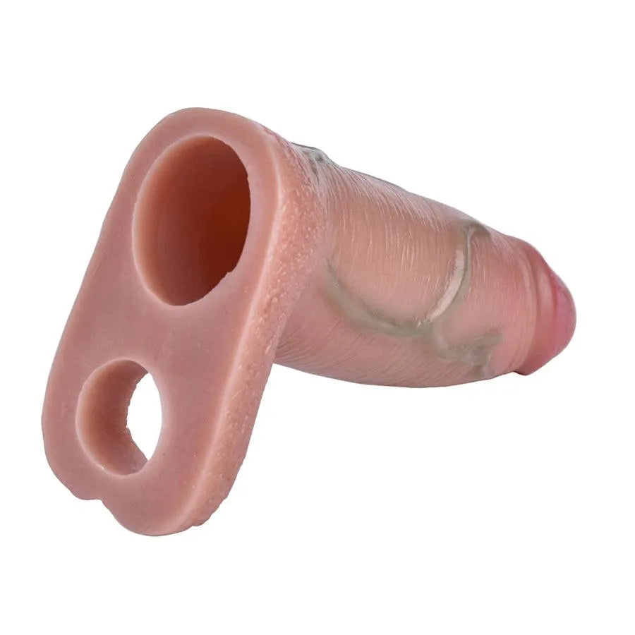 Realistic Opening Silicone Penis Extender Sleeve