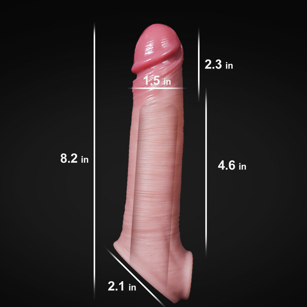 8 Inch Flesh Men's Realistic Cock Sleeve