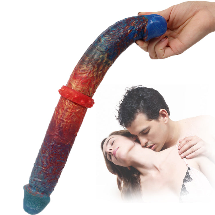 13 Inch Colorful Fantasy Dragon Double Dildo