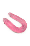 画像をギャラリー ビューアにロード Baile Double-Ended Crystal Tpr Jelly Realistic Dildo Short+Pink