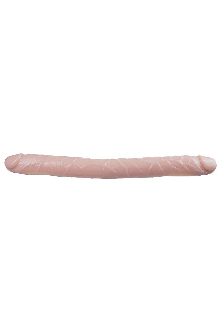 Double-Ended Super Jelly Tpe Realistic Dildo Beige / One Size