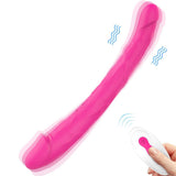 画像をギャラリー ビューアにロード Remote Control Free Bending 11.96 Inch Double-Ended Dildos Rose Red Dildo