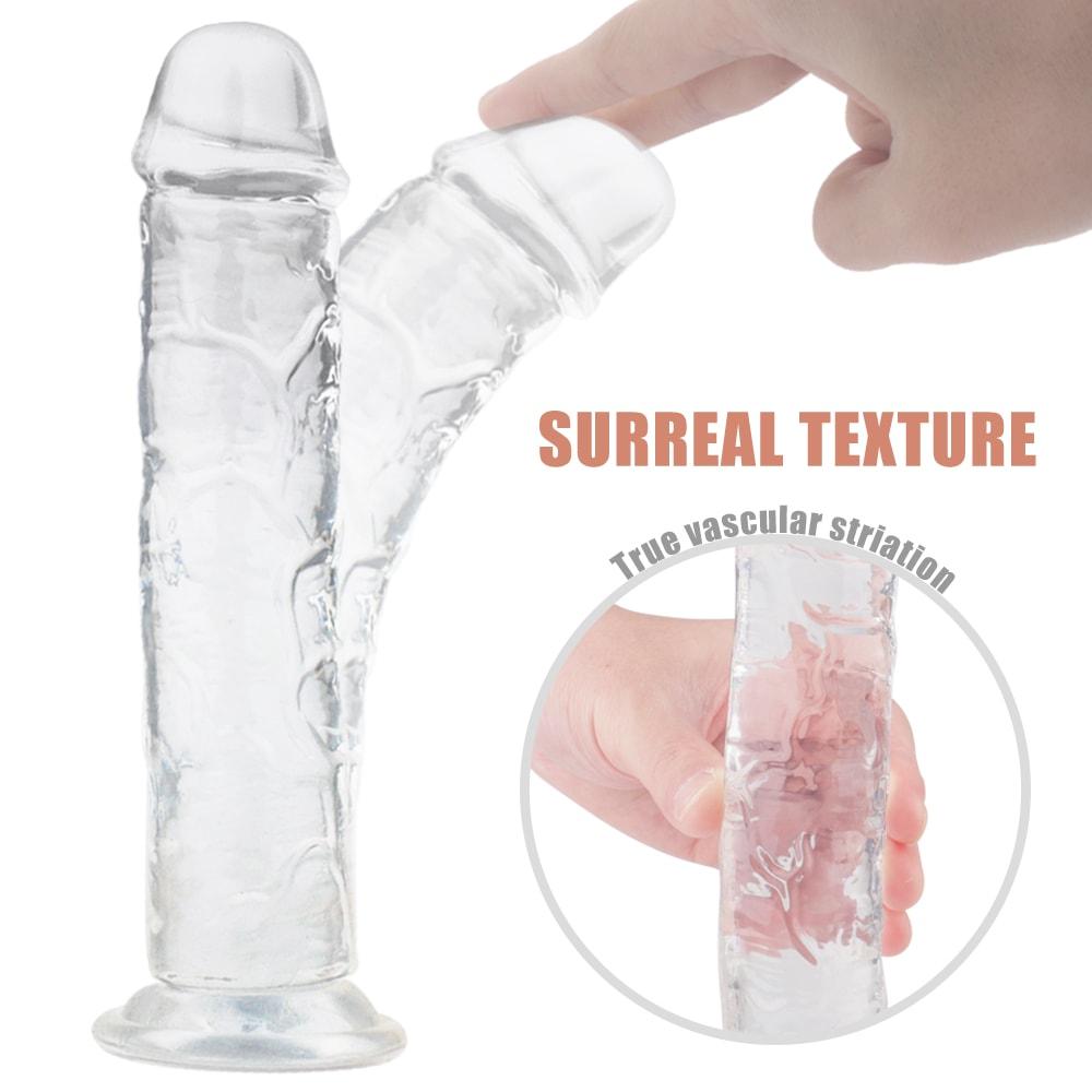 4 Kinds Size Super Suction Transparent Realistic Dildo