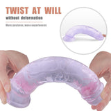 画像をギャラリー ビューアにロード 9.84 Inch Super Suction Purple Transparent Realistic Dildo