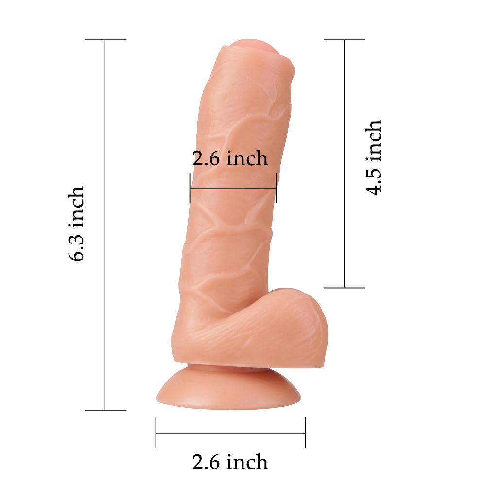 6.3 Inch Realistic Dildo With Foreskin