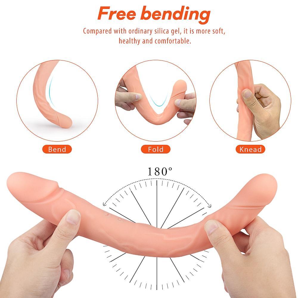 Remote Control Free Bending 11.96 Inch Double-Ended Dildos Dildo