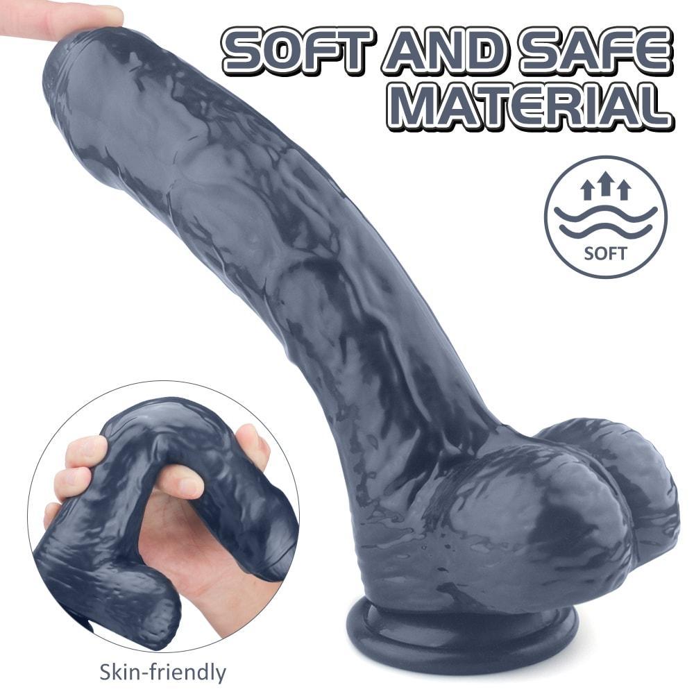 4 Colors 9.45 Inch Powerful Sucker Macho Dildo