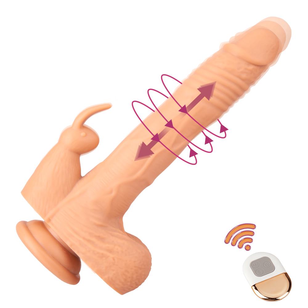 Remote Control 9.5 Inch Realistic Vibrating Rabbit Dildo