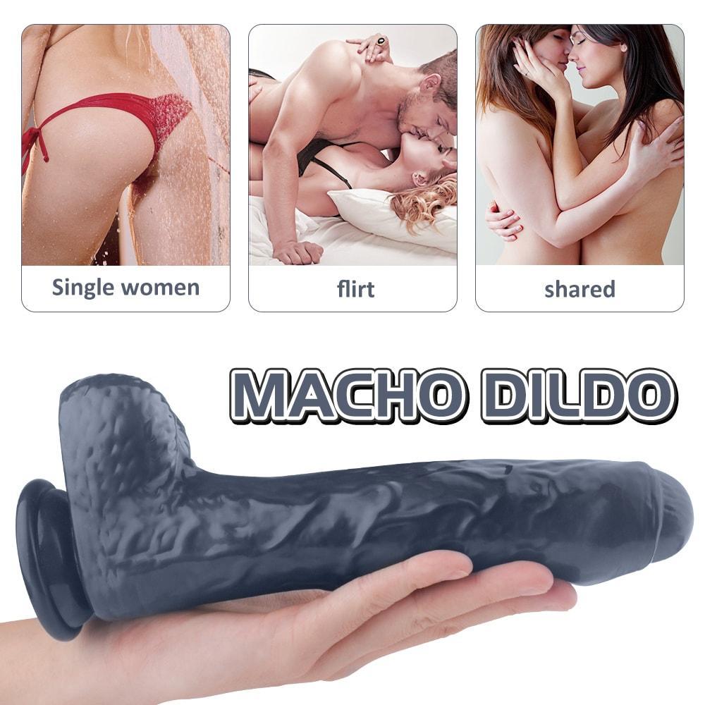 4 Colors 9.45 Inch Powerful Sucker Macho Dildo