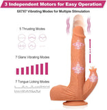 画像をギャラリー ビューアにロード 9.8 Inch Liquid Silicone Realistic Vibrating Thrusting Dildo