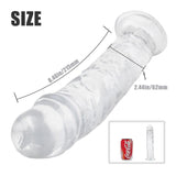 Charger l&#39;image dans la galerie, 4 Kinds Size Super Suction Transparent Realistic Dildo L-8.46Inch