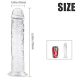 Charger l&#39;image dans la galerie, 4 Kinds Size Super Suction Transparent Realistic Dildo S-6.88Inch