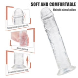 Charger l&#39;image dans la galerie, 4 Kinds Size Super Suction Transparent Realistic Dildo