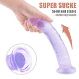 画像をギャラリー ビューアにロード 9.84 Inch Super Suction Purple Transparent Realistic Dildo